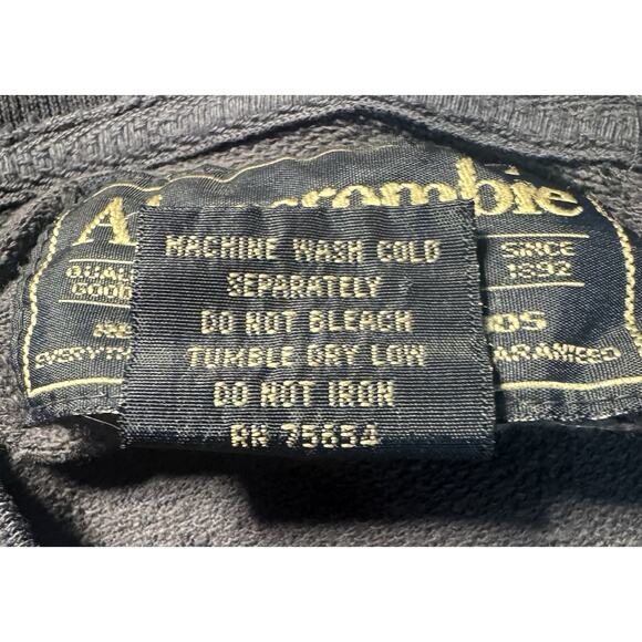 Vtg Y2K Abercrombie & Fitch Sz M Crewneck Sweatshirt Collegiate 90s Campuscore - Picture 8 of 9